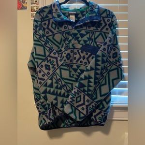 2014 Patagonia Printed Snap-T, Montana Siete: Feather Grey (M)